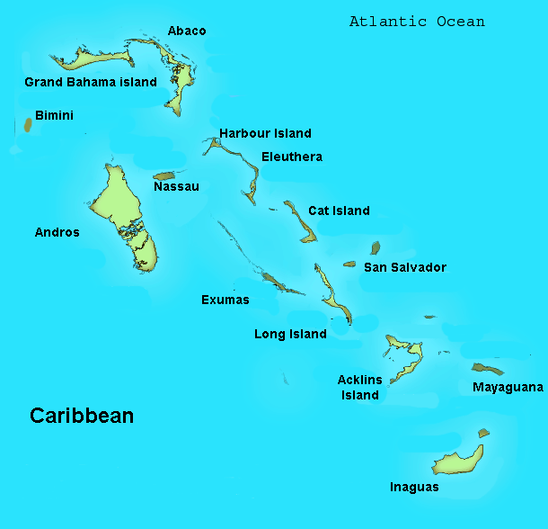 Map of Bahamas Map of Bahamas