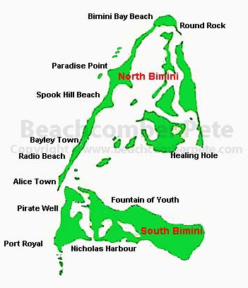 Map of Bimini Bahamas