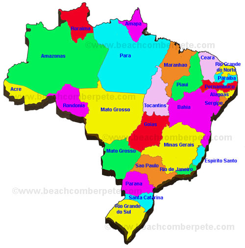 Brazil state map1 Brazil state map1
