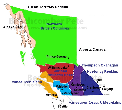 Map of British Columbia Regions