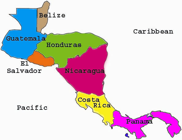 Central America Map - Beachcomber Pete Travel Adventures
