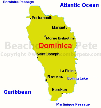 Map of Dominica