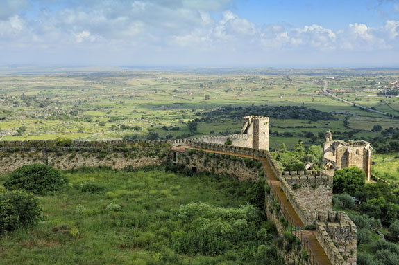 View from walls of Trujillo Castle, Extremadura, Spain md