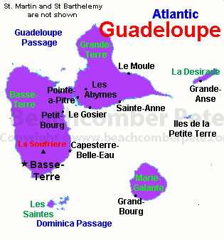 Map of Gudeloupe