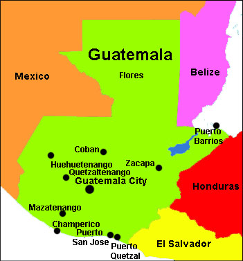 Guatemala Map Guatemala Map