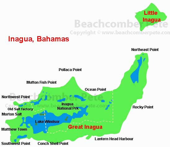 Map of Inagua Bahamas