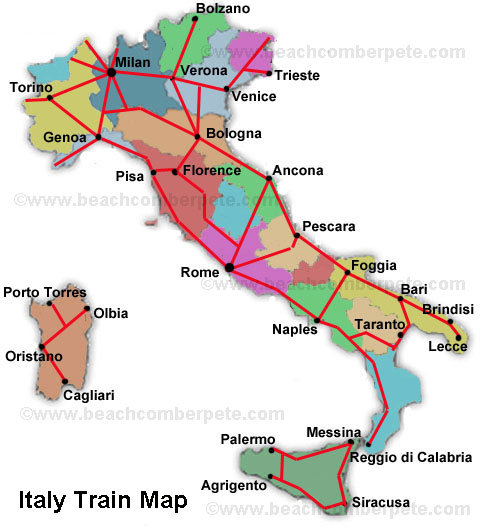 Italy Train Travel Italy Train Map Italy Railway Map How To