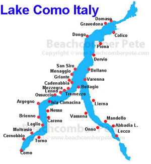 Map of Lake Como Italy md2