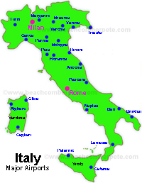 Italy Airports Map md