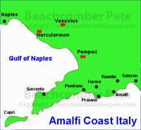 Map of Amalfi Coast Italy md