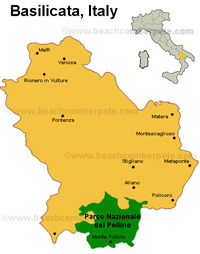 Map of Basilicata, Italy md