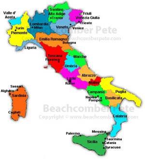 Maps Of Italy Beachcomber Pete Travel Adventures