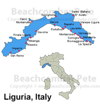 Map of Liguria, Italy md