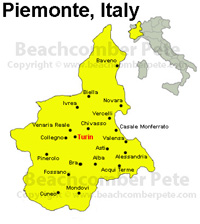 Map of Piemonte, Italy md