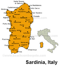 Map of Sardinia, Italy md