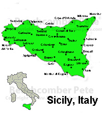Map of Sicily, Italy md