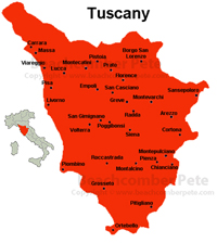 Map of Tuscany Italy md