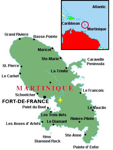 Map of Martinique