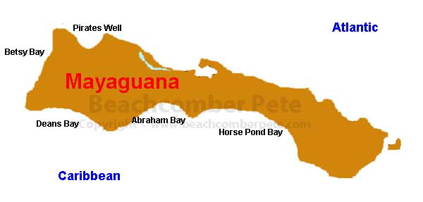 Map of Mayaguana Bahamas