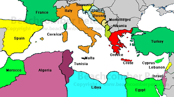 Map of Mediterranean