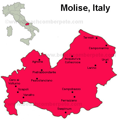 Map of Molise, Italy