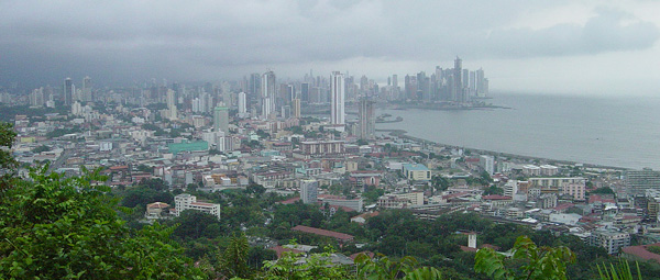 Panama City Panama from atop Ancon