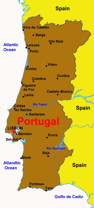 Map of Portugal