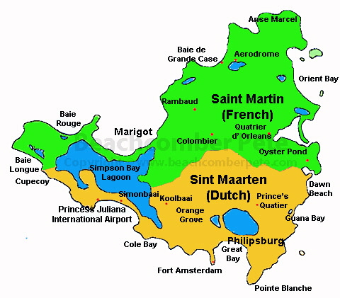 Saint Martin Sint Maarten Map