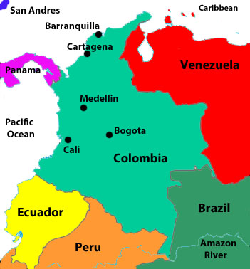 Beachcomber Pete Map of Colombia Beachcomber Pete Map of Colombia