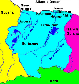 Suriname Map Suriname Map