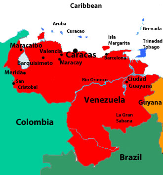 Venezuela Map Beachcomber Pete