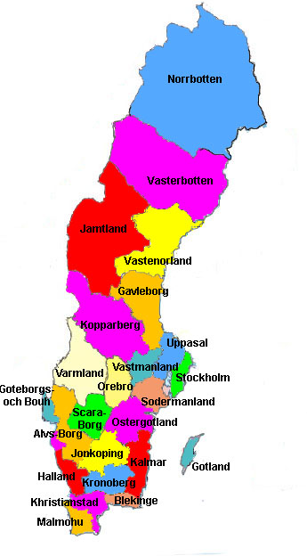 Sweden map