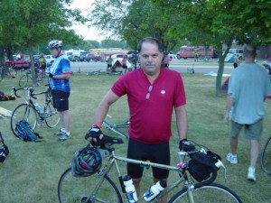 Pete at start of Ragbrai 2007