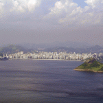 Guanabara Bay and city of Niteroi Brazil from Sugarloaf Mountain