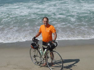 Pete Start of Ride Across America San Clemente, California