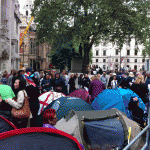 People Waiting for a Royal Wedding by Westminister London