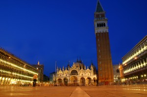 Evening in Piazza San Marco, Venice Italy