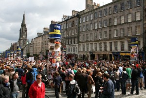Edinburg Royale Mile During Festival, Scotland