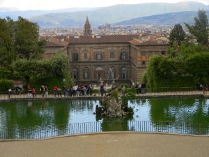 Fountain Boboli Gardens at the Palazzo, Florence Italy