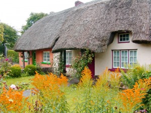 Typical Thatched Roof Cottage Ireland