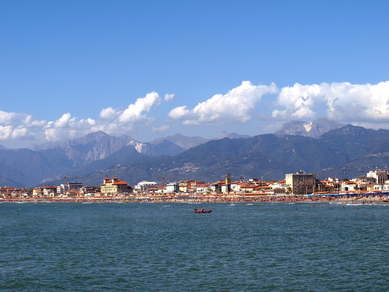 Coastline of Viareggio, Italy