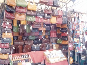 Shops of San Lorenzo Market, Florence, Italy