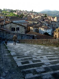 Cobblestone hills of Perugia, Italy