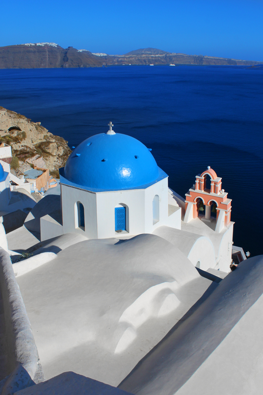 Church in Oia Santorini, Greece