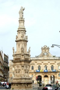 Ostuni Obelisk of st Oronzo, Italy