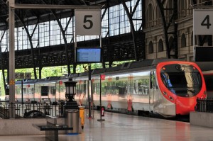 Trains in Estacio de Francia, Barcelona Spain