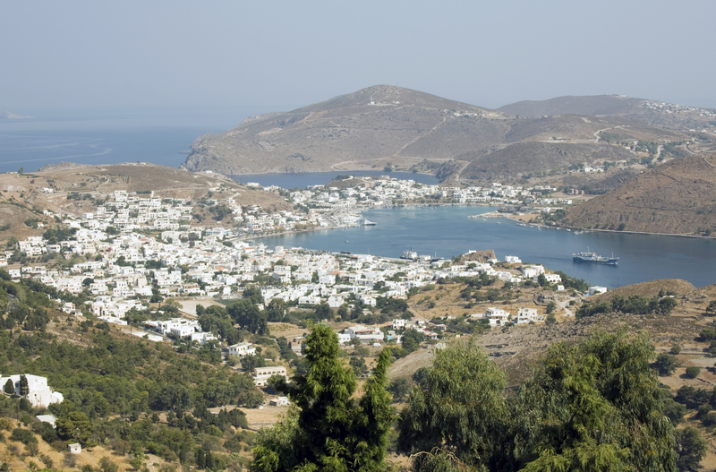 View of Sakala from Monastery of St. John, Patmos, Greece