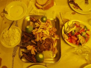 Mixed Platter of Greek Food