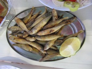 Plate of Greek Sardines