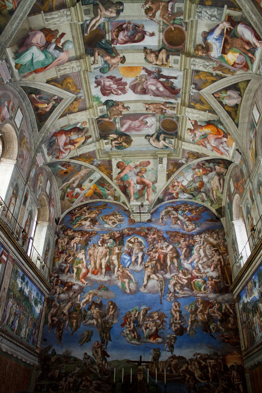 Ceiling of Sistine Chapel, Vatican Museum, Rome, Italy